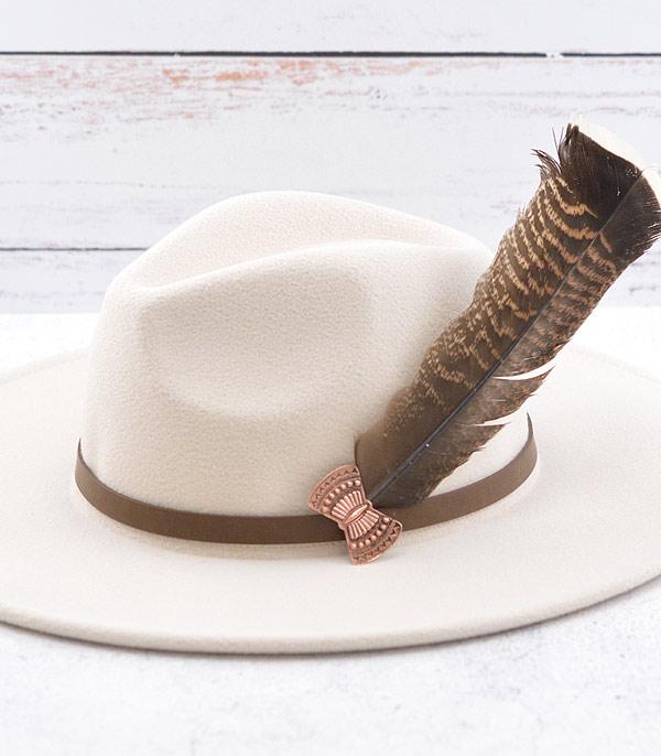 HATS I HAIR ACC :: HAT ACCESSORIES :: Wholesale Butterfly Concho Feather Hat Pin