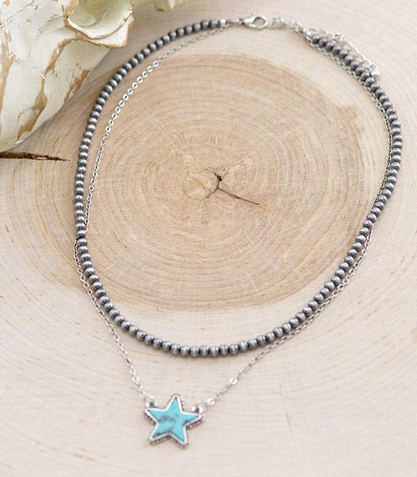 NECKLACES :: WESTERN TREND :: Wholesale Western Turquoise Star Navajo Necklace