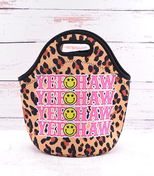 <font color=black>SALE ITEMS</font> :: HANDBAGS | TRAVEL :: Wholesale Yeehaw Smile Face Lunch Bag