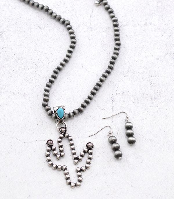 NECKLACES :: WESTERN TREND :: Wholesale Western Cactus Navajo Necklace Set