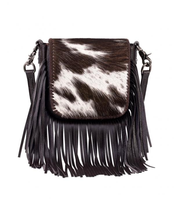 MONTANAWEST BAGS :: CROSSBODY BAGS :: Wholesale Western Cowhide Fringe Crossbody Bag