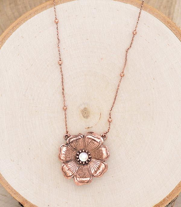 NECKLACES :: CHAIN WITH PENDANT :: Wholesale Western Flower Pendant Necklace