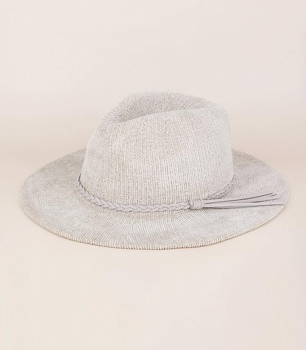 HATS I HAIR ACC :: FEDORA :: Wholesale Soft Chenille Panama Hat