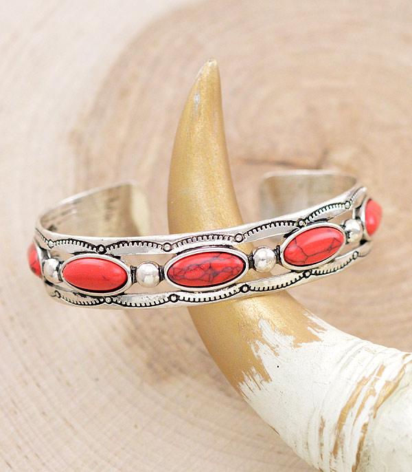 BRACELETS :: CUFF :: Wholesale Western Stone Cuff Bracelet