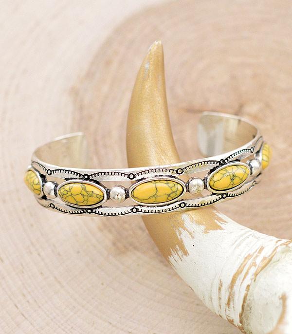 BRACELETS :: CUFF I BANGLE :: Wholesale Western Stone Cuff Bracelet