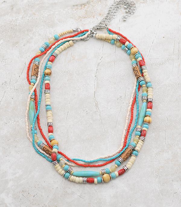 NECKLACES :: WESTERN TREND :: Wholesale Western Turquoise Bead Necklace Set