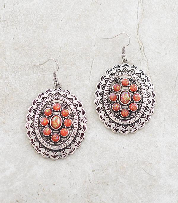 EARRINGS :: WESTERN HOOK EARRINGS :: Wholesale Western Concho Dangle Earrings