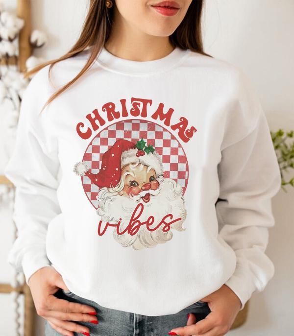 <font color=GREEN>HOLIDAYS</font> :: GRAPHIC TEES :: Wholesale Vintage Santa Christmas Sweatshirt