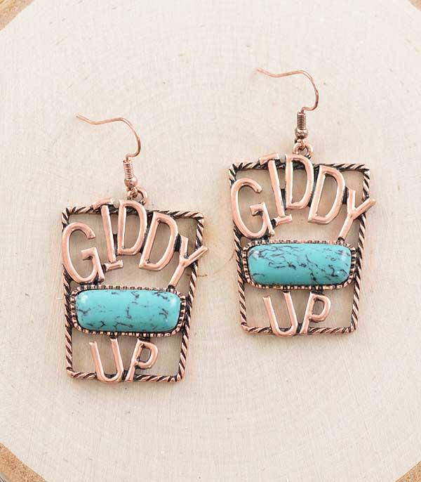 EARRINGS :: WESTERN HOOK EARRINGS :: Wholesale Western Giddy Up Earrings