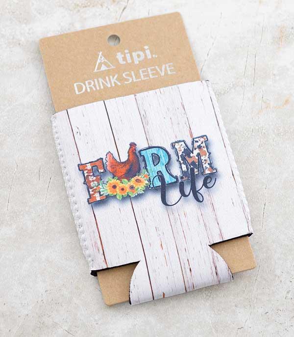 <font color=BLUE>WATCH BAND/ GIFT ITEMS</font> :: GIFT ITEMS :: Wholesale Tipi Brand Farm Life Drink Sleeve