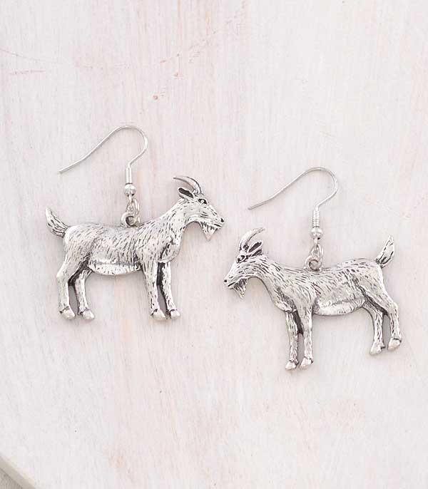 EARRINGS :: TRENDY EARRINGS :: Wholesale Tipi Brand Farm Animal Goat Earrings