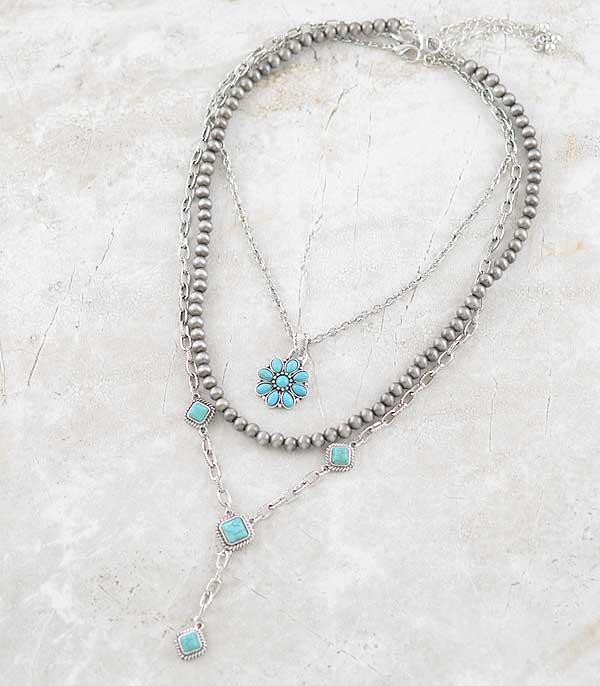New Arrival :: Wholesale Turquoise Navajo Layered Necklace