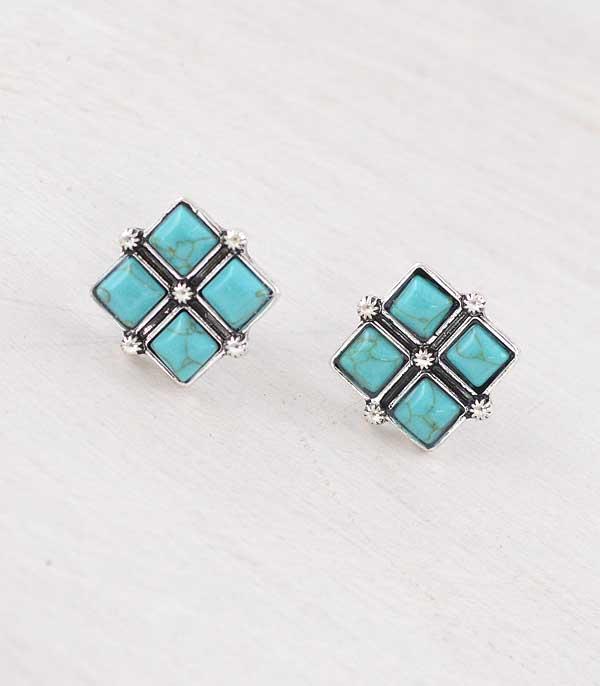 New Arrival :: Wholesale Western Turquoise Post Earrings