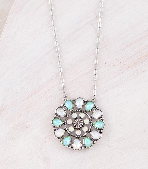 WHAT'S NEW :: Wholesale Western Glass Stone Concho Necklace