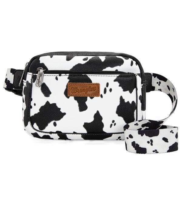 WHAT'S NEW :: Wholesale Wrangler Cow Print Belt Bag