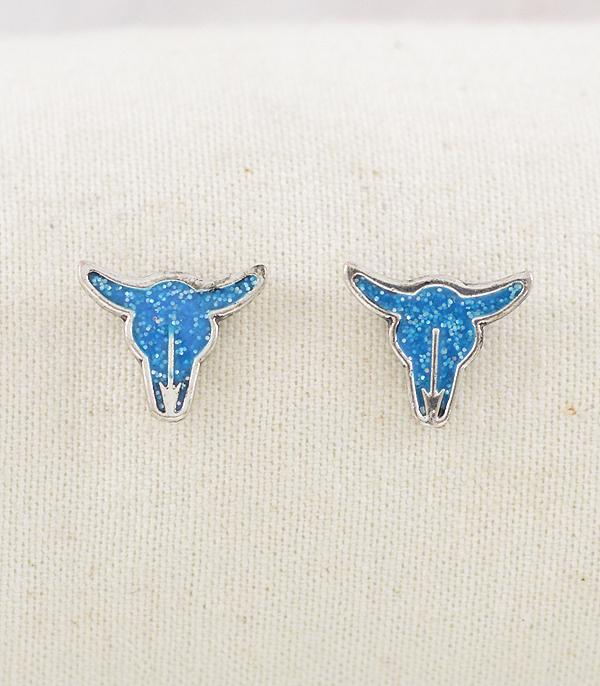 WHAT'S NEW :: Wholesale Western Steer Skull Stud Earrings