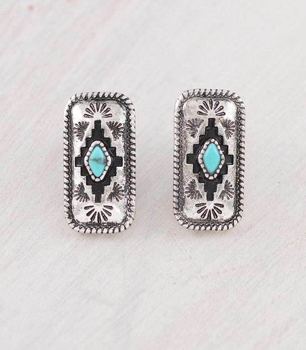 New Arrival :: Wholesale Western Aztec Concho Post Earrings
