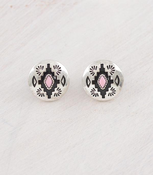 WHAT'S NEW :: Wholesale Western Aztec Concho Post Earrings