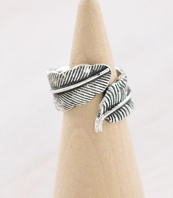 New Arrival :: Wholesale Western Feather Spiral Ring