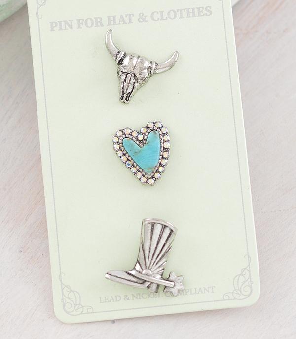 New Arrival :: Wholesale 3PC  Western Pin Set