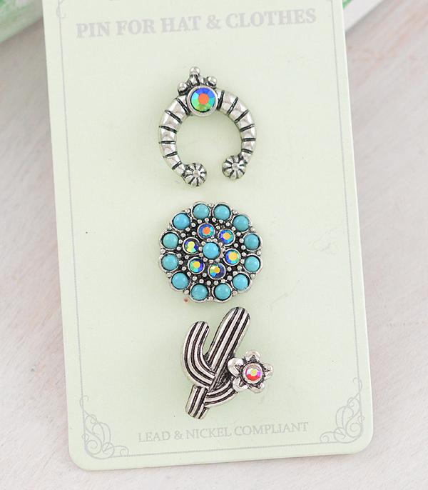 New Arrival :: Wholesale 3PC Western Pin Set