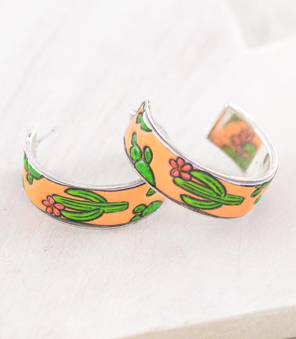 WHAT'S NEW :: Wholesale Western Cactus Hoop Earrings