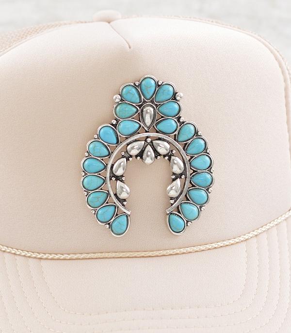HATS I HAIR ACC :: HAT ACC I HAIR ACC :: Wholesale Turquoise Squash Blossom Hat Pin