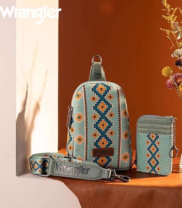 WHAT'S NEW :: Wholesale Wrangler Aztec Sling Bag Card Case Set