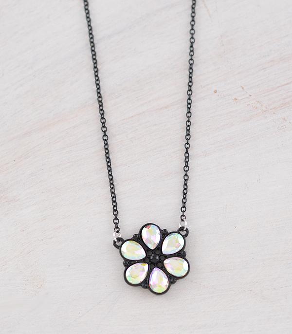 WHAT'S NEW :: Wholesale Iridescent Glass Stone Pendant Necklace