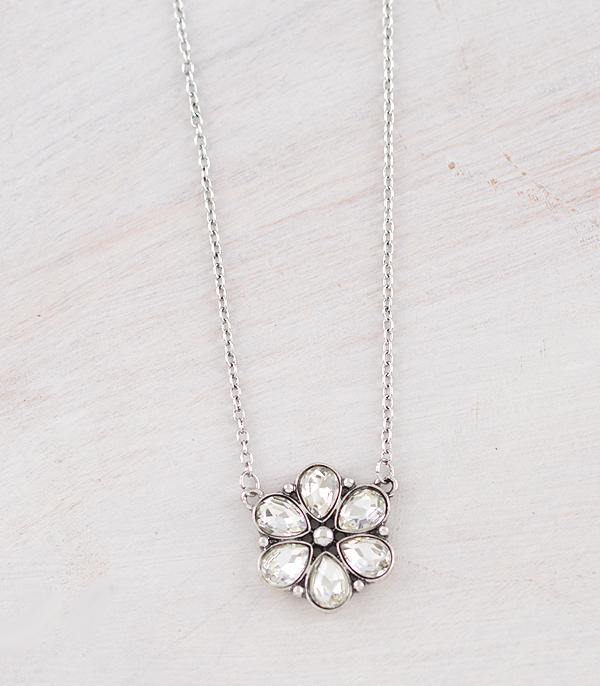 New Arrival :: Wholesale Clear Stone Pendant Necklace