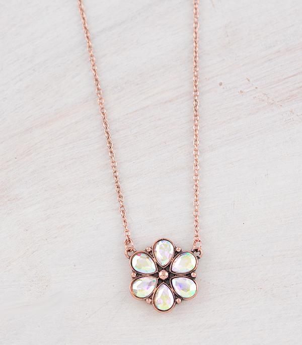 WHAT'S NEW :: Wholesale Iridescent Glass Stone Pendant Necklace