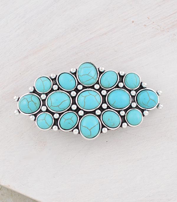 New Arrival :: Wholesale Western Turquoise Hair Barrette