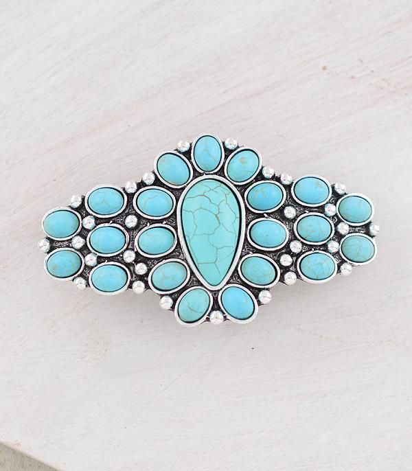 New Arrival :: Wholesale Western Turquoise Hair Barrette