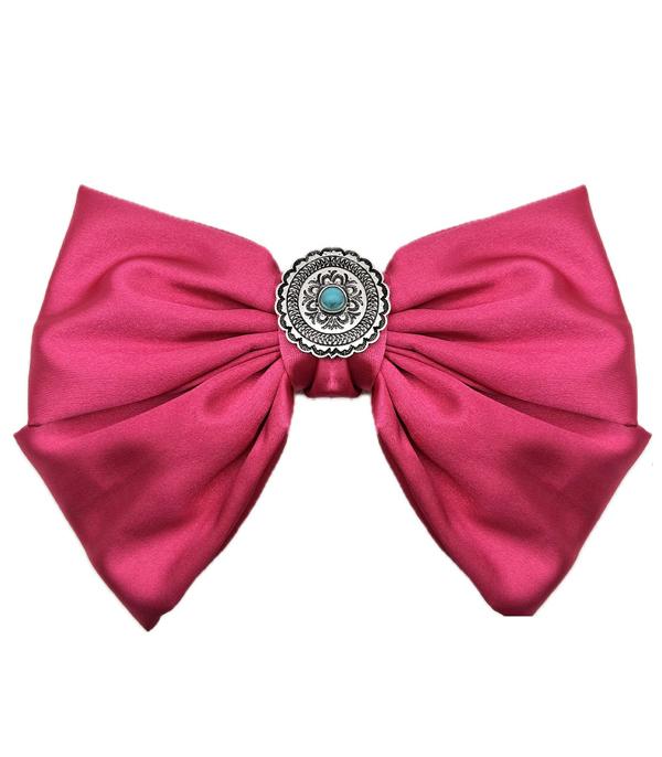 WHAT'S NEW :: Wholesale Western Concho Satin Hair Bow