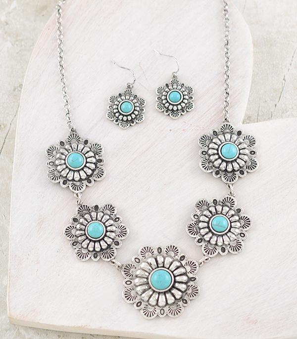 WHAT'S NEW :: Wholesale Western Turquoise Concho Necklace Set
