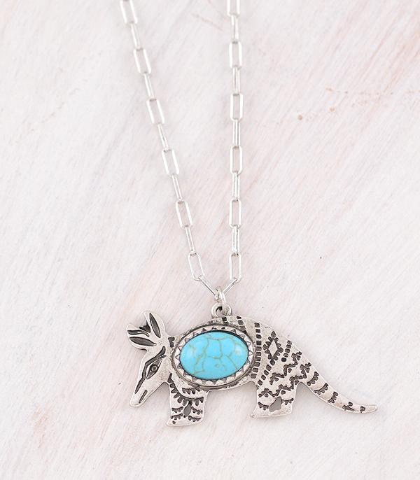 New Arrival :: Wholesale Turquoise Armadillo Pendant Necklace