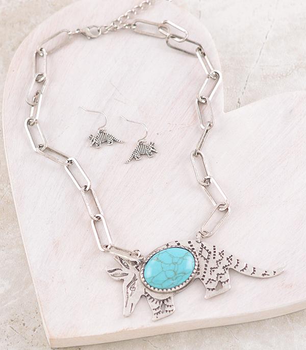 New Arrival :: Wholesale Western Turquoise Armadillo Necklace Set
