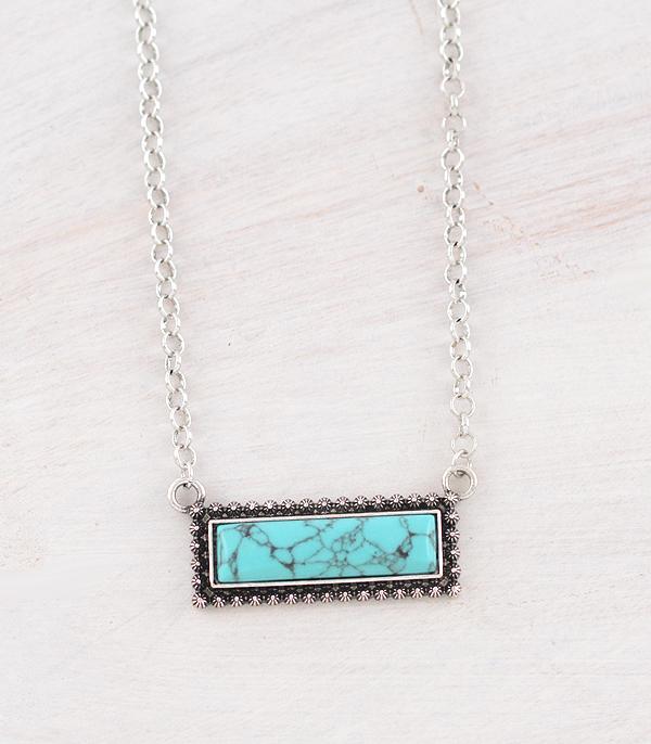New Arrival :: Wholesale Western Turquoise Bar Necklace