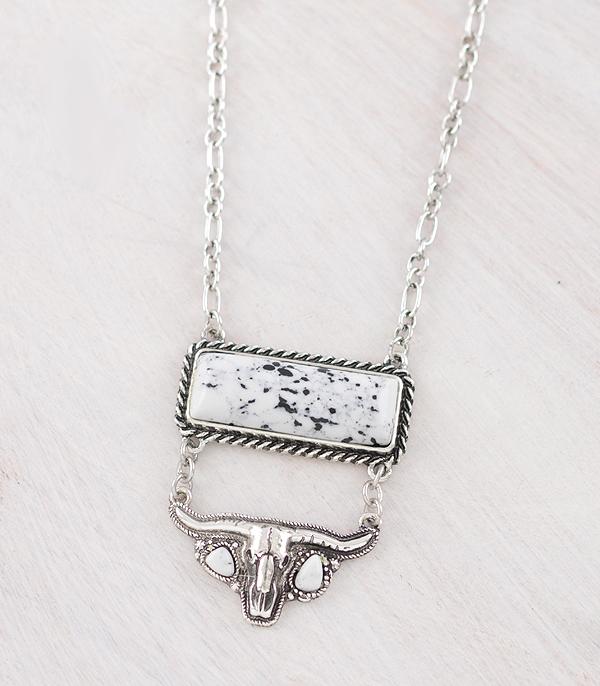 New Arrival :: Wholesale Western Steer Skull Necklace