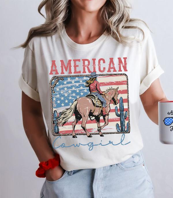 <font color=RED>RED,WHITE, AND BLUE</font> :: Wholesale Western American Cowgirl Tshirt