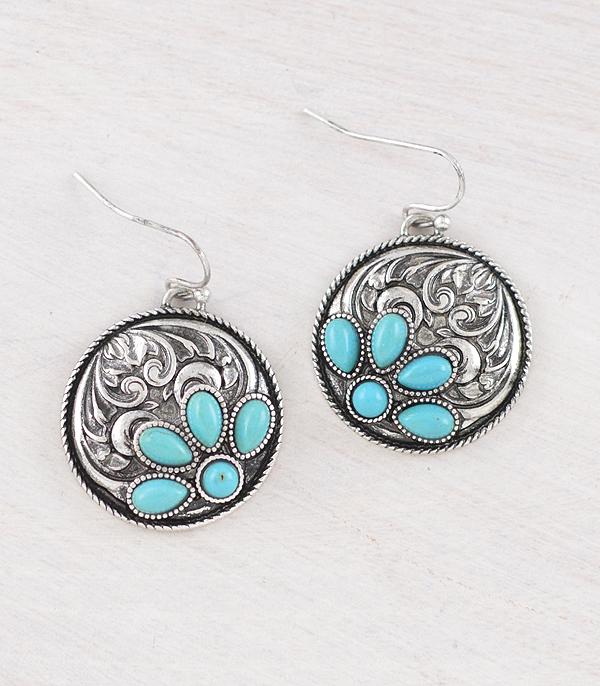 WHAT'S NEW :: Wholesale Western Turquoise Round Earrings