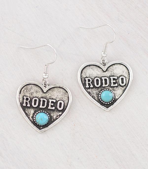 New Arrival :: Wholesale Western Rodeo Heart Earrings