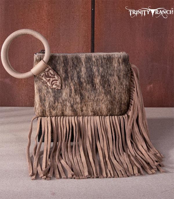 MONTANAWEST BAGS :: TRINITY RANCH BAGS :: Wholesale Trinity Ranch Cowhide Wristlet Clutch