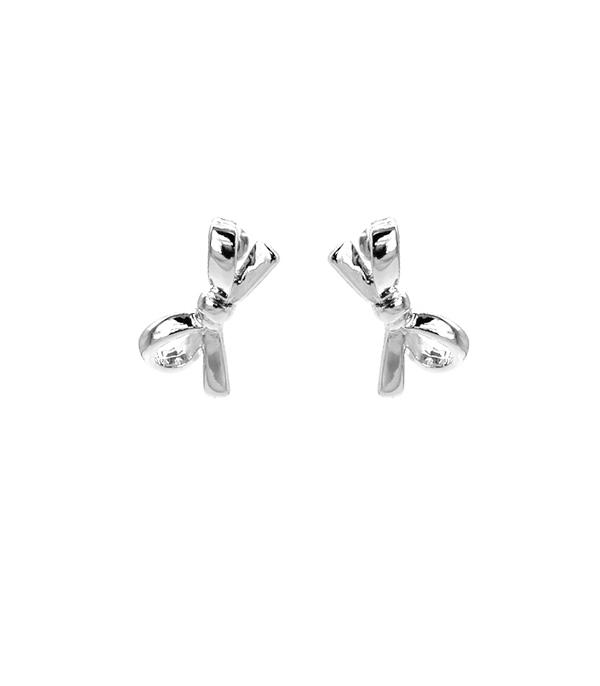 New Arrival :: Wholesale Silver Bow Earrings