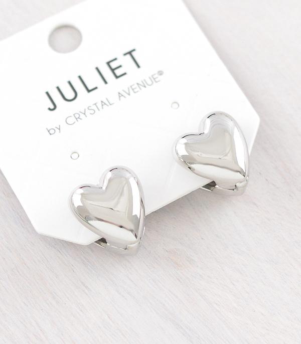 New Arrival :: Wholesale Trendy Bubble Heart Hoop Earrings