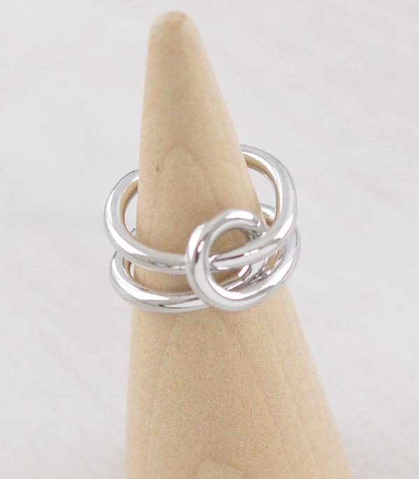 New Arrival :: Wholesale Silver Knot Cuff Ring