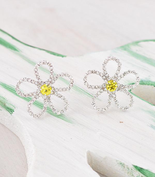 WHAT'S NEW :: Wholesale Rhinestone Flower Cut-Out Earrings