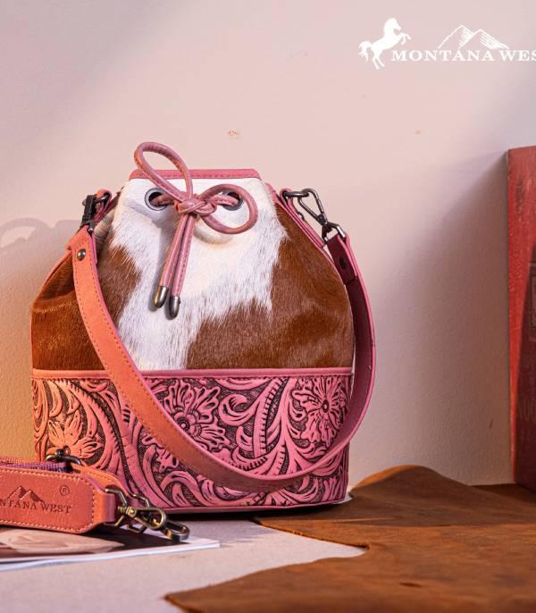 WHAT'S NEW :: Wholesale Cowhide Tooled Bucket Crossbody Bag