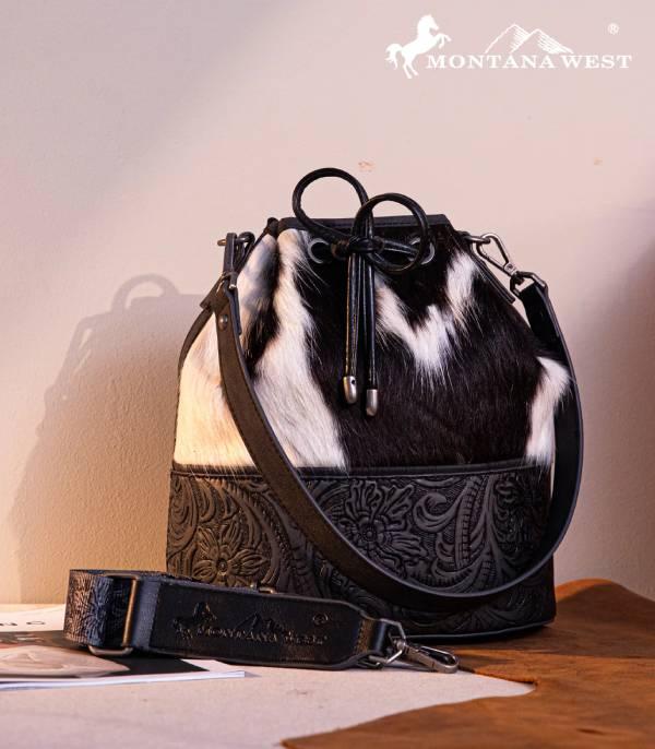 WHAT'S NEW :: Wholesale Cowhide Tooled Bucket Crossbody Bag