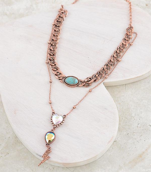 NECKLACES :: WESTERN TREND :: Wholesale Western Chain Layered Necklace